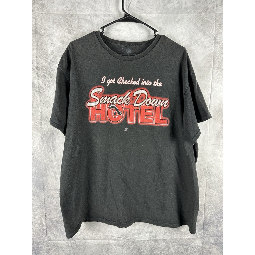 WWE The Rock Smack Down Hotel Mens XL Double Sided Graphic Tee T Shirt 2017